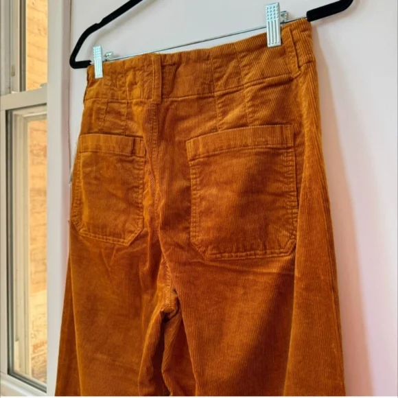 EUC Anthropologie Maeve The Colette Cropped Cord Wide Leg Bronze 31 Petite - Picture 5 of 8